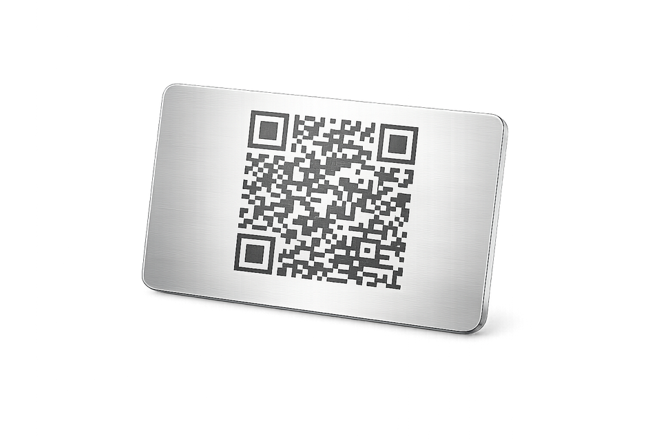 Engraved metal key plate